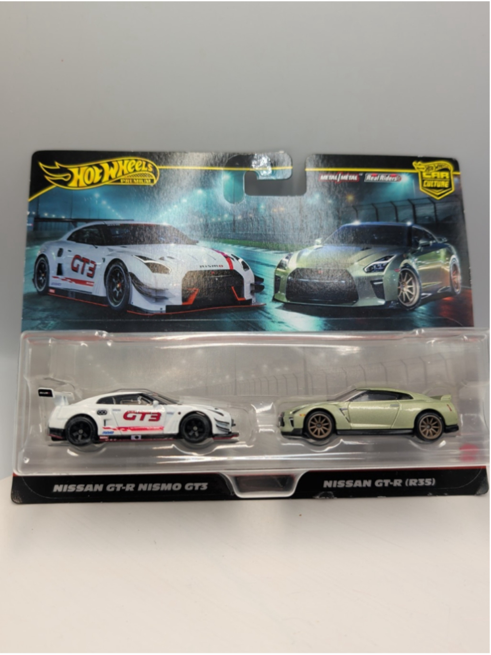 Hot Wheels 2025 Premium Car Culture 2 Pack Nissan GT-R Nismo GT3 & GT-R (R35)